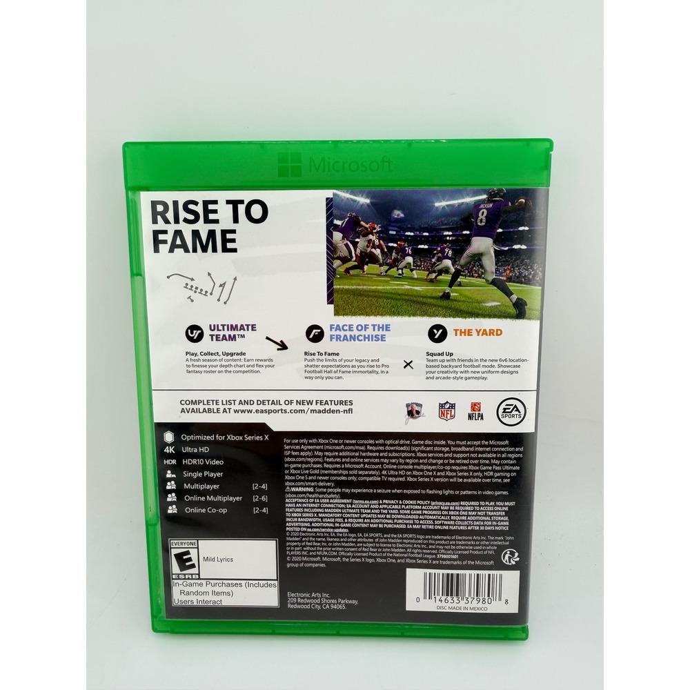Madden NFL 21 Xbox One Xbox Series X EA Sports Football Game Disc 4K HDR - Picture 3 of 6